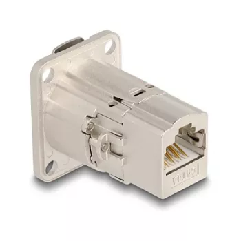 DeLOCK 67062 D-tüüpi RJ45 Cat.6A STP sisseehitatud ühendusadapter, metallist