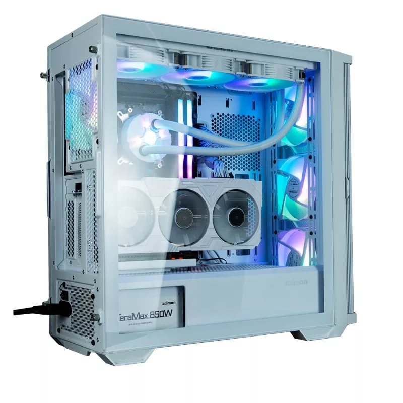 Zalman Z10 DUO ATX ZM-IF120 x4 Valge