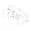Cama 3D kummut PALAZZO BIS 151x40x75 matt must