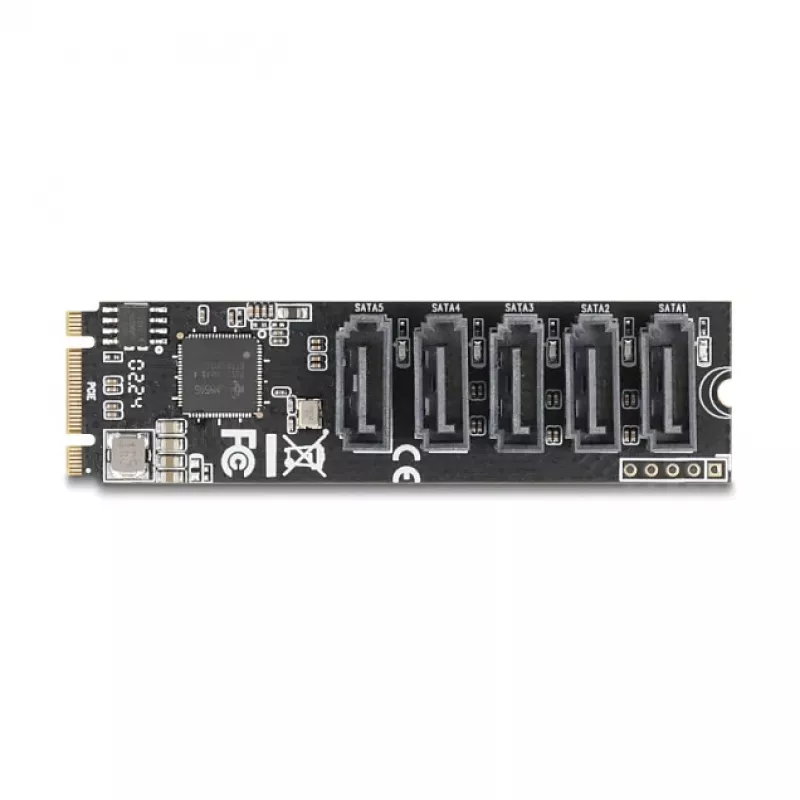 Sisemine SATA adapter DELOCK 64241 M.2 (Key B+M) kuni 5x SATA koos JMicron JMB585, LED-indikaatorid, arvutile