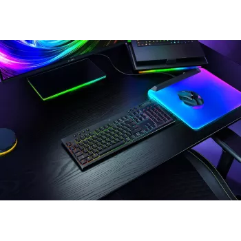 Mänguriklaviatuur Razer MustWidow V4 Low-profile Wireless — madala profiiliga mehaanilised klahvid, Bluetooth ja 2,4 GHz