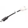 DisplayPort–DVI-D-kaabel DELL 023NVR 0,23 m must-valge