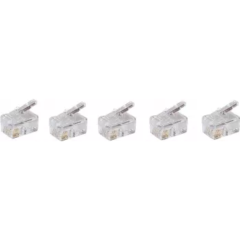 Juhtmepistik ShiverPeaks BS72039-R5 RJ-10 Isane Sirge 5 tk