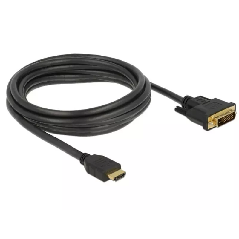 Video kaabli adapter DeLOCK 85655 3m HDMI tüüp A DVI Must