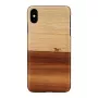 Mehe ja puidu telefoniümbris iPhone XS Max jaoks — must kaitseümbris