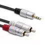Audio kaabel Qoltec 52339 1m 2xRCA 3.5mm Must