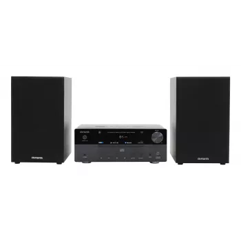 Koduaudio mikrosüsteem Aiwa MSBTU-550 — 50 W RMS, Bluetooth 10 m, FM, LED-ekraan, RCA, must
