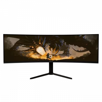 49-tolline kumer LED-kuvar Arozzi Nova — 5120 x 1440 Dual QHD, VA-paneel, 4 ms, USB-jaotur, VESA