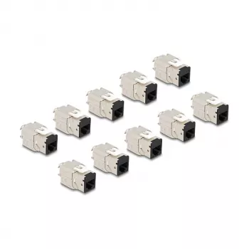 DeLOCK 88118 võtmepesa moodul Lame Must RJ-45 10 tk