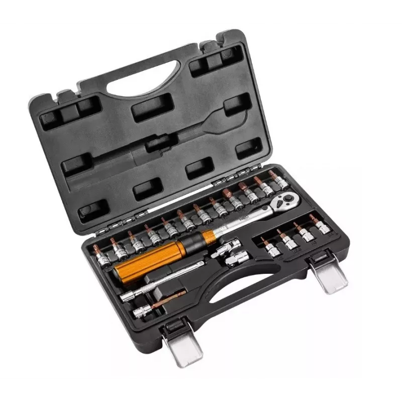 Neo Tools 1/4 kahesuunaline momentvõti, 5–25NM, 21-osaline komplekt
