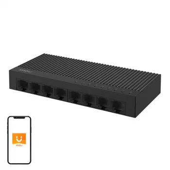 8-pordiline 100 Mb/s IMOU SF108C LAN-lüliti — haldamata 8x 100 Mbps Etherneti porti