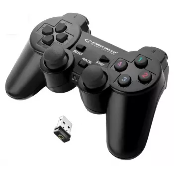 Esperanza EGG108K mängukontroller must USB 2.0 mängupult analoog / digitaalne PC, PlayStation 3