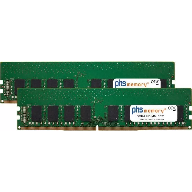 PHS-memory 64GB (2x32GB) Kit RAM-mälu Dell Precision 3430 Tower DDR4 UDIMM ECC 2666MHz PC4-2666V-E (SP376825)