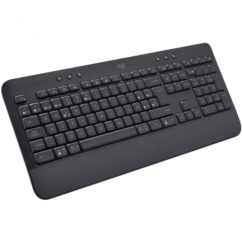 Logitech Signature K650 - Klaviatuur - Juhtmevaba - Bluetooth 5,1 - QWERTY - Hispaania - Grafiit (920-010917)