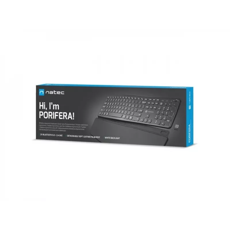 NATEC PORIFERA klaviatuur Kodu/Kontor Bluetooth QWERTY US International Must