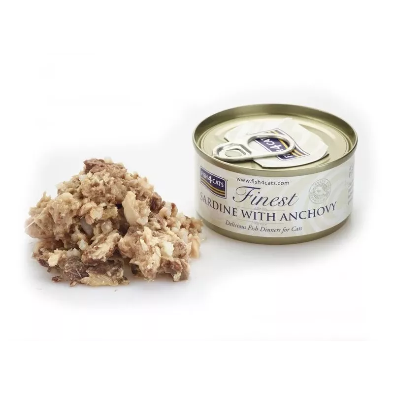 FISH4CATS Sardine with anchovy - märg kassitoit - 70g