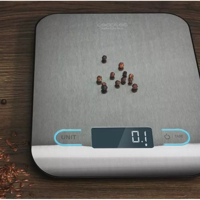Cecotec Köögikaal | CookControl | Maksimaalne kaal (mahutavus) 5 kg | Jaotustäpsus 1 g | Ekraani tüüp LCD