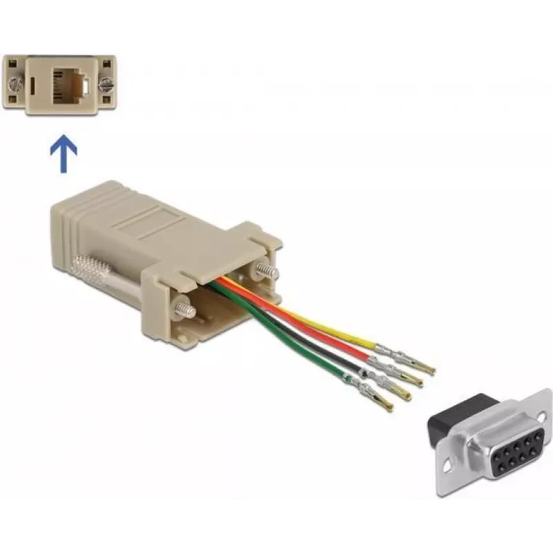 Koostekomplekt D-Sub 9-kontaktiline emane RJ11/RJ14-le DeLOCK 66770