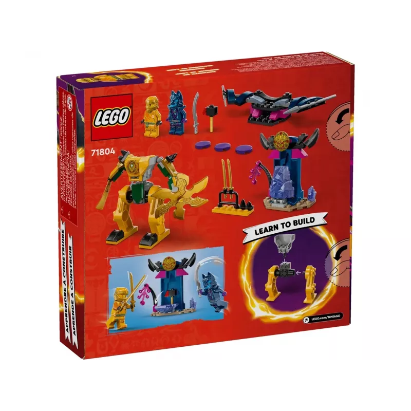 LEGO NINJAGO Arini lahingumehha märulifiguur ninjamänguasi 4+ aastastele poistele-tüdrukutele ja lastele, Dragons Rising komplekt koos Arini minifiguuri ja mini Kataga