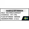 Cobi Blocks Saab AJ 37 Viggen 881 elemendist ehituskomplekt