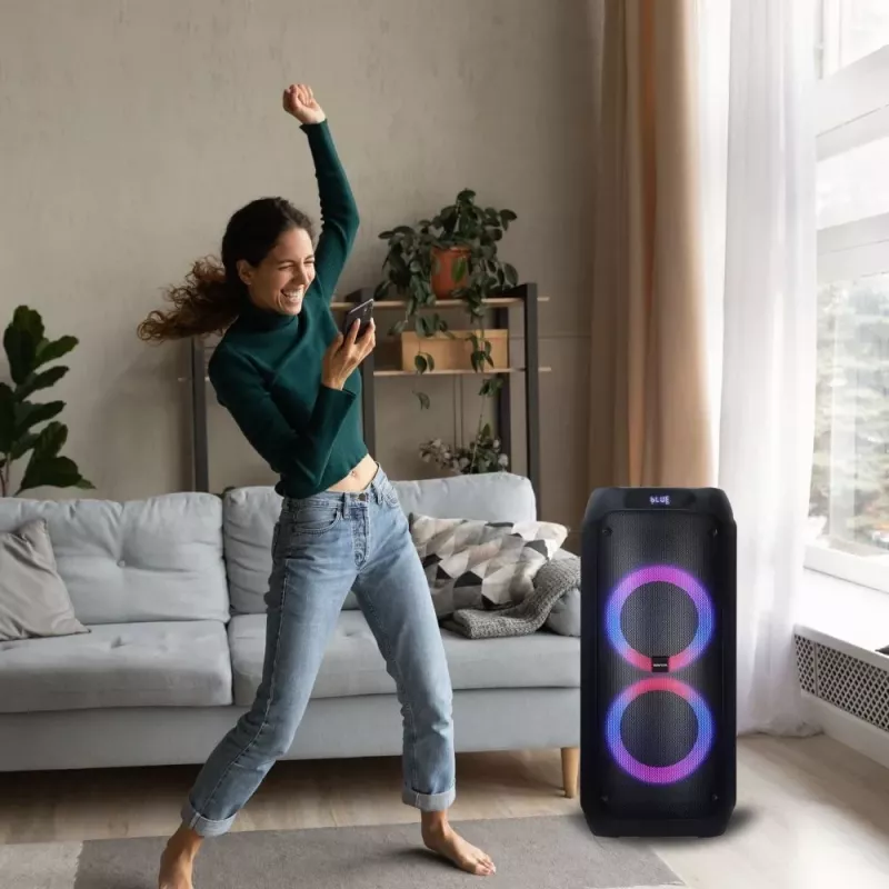 Kaasaskantav kõlar MANTA ATTIS SPK0802 120W, Bluetooth, juhtmega sisend, taaslaetav, FM, LED-tuled
