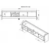 Cama RTV PORTO 3D Kapp 190x38x50 tamm/must