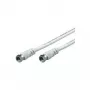 Wentronic Goobay SAT ühenduskaabel, 100% varjestatud, valge, 0,5 m - F-pistik F-pistik (60724)