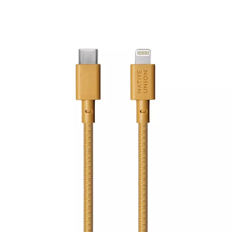 USB-A to Lightning kaabel Native Union Night kaabel — 3 m, Kollane