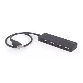 USB 2.0 jaotur Gembird UHB-U2P4-06 — 4 porti, kompaktne USB laiendus