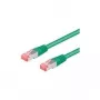 Wentronic Goobay CAT 6a paigalduskaabel, S/FTP (PiMF), roheline, 2 m - LSZH halogeenivaba, vask (93742)