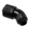 Alphacool HF 45-kraadine ühendus G1/4 tolli AG 16/10 mm külge - pööratav, must