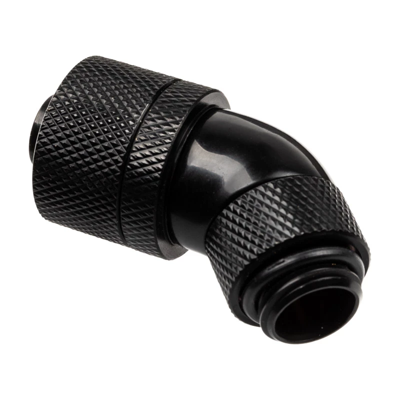 Alphacool HF 45-kraadine ühendus G1/4 tolli AG 16/10 mm külge - pööratav, must