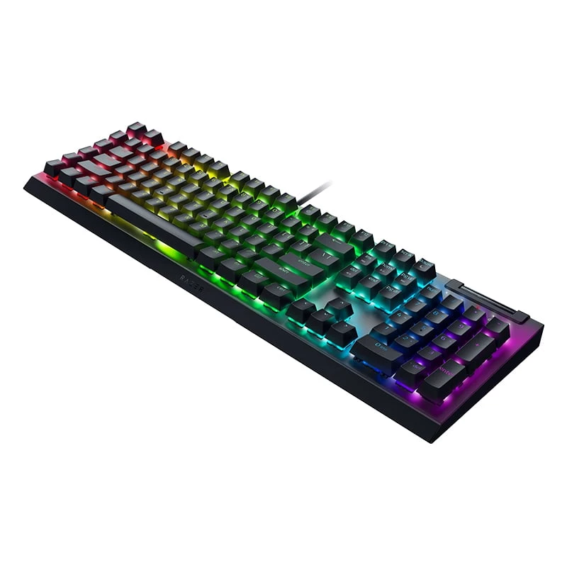 Razer BlackWidow V4 X mehaaniline mänguklaviatuur, Yellow Switch, USA paigutus, juhtmega, must