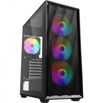 Arvutikorpus Sharkoon VK4 Rainbow ATX Must