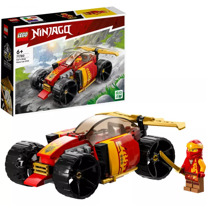 LEGO 71780 NINJAGO Kai Ninja Võidusõiduauto EVO 2in1 Võidusõiduauto Mänguasi Maastikuautoks Ümberehitatav Mudelkomplekt Lastele Poistele ja Tüdrukutele Alates 6. Eluaastast Sünnipäevaks
