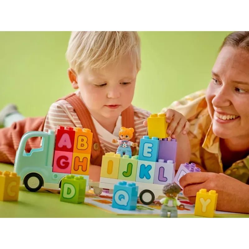 Ehitusmänguasi LEGO DUPLO 10421 ABC Truck, 36 tükki, 2 minifiguuri, vanusele 2+, mõõdud 110×140×70 mm