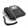Analoogtelefon Gigaset DL380 helistaja ID-ga, juhtmega telefonitoru, must