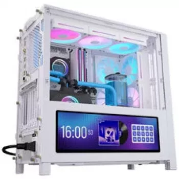 Corsair FRAME 4000D LCD RS PC-korpus, Midi-Tower, ATX, ARGB, karastatud klaas - valge