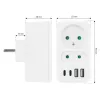Jagaja MACLEAN MCE249 F/W — 2 voolupesa (16 A + 6 A) ja 4 USB-porti (2× A, 2× C PD 20 W)