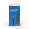 SAVIO USB-A jaotur RJ-45 Gigabit Ethernetiga AK-57 — 3× USB-A + RJ-45, USB 3.2 Gen 1 Micro‑B host, 5 Gbit/s, 4 porti, hall