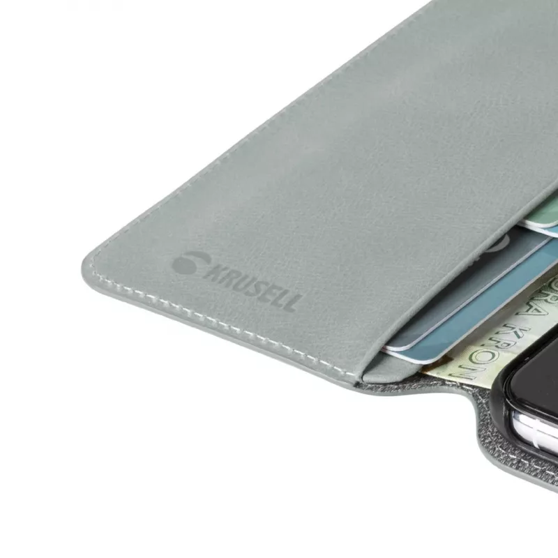 Telefonirahakott Krusell Sunne Apple iPhone 11 Pro jaoks — vintage hall, ümbrisega ümbris kaarditaskuga