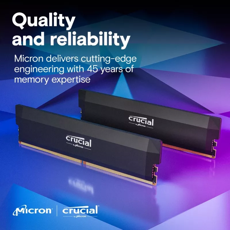 Crucial Pro OC 32GB (2x16GB) DDR5 PC5-48000C38 6400MHz UDIMM kahekanalikomplekt