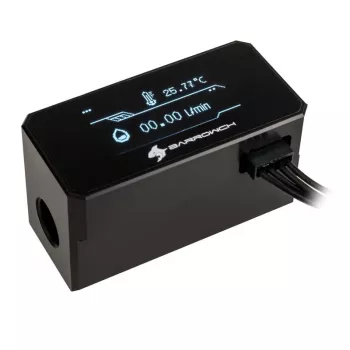 Vooluhulgamõõtur Barrow FBFT08 B — OLED-ekraan, must