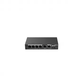 Hallatav PoE-lüliti RUIJIE RG-ES206GS-P — L2, 6x Gigabit RJ-45, 1x SFP, 4 PoE-porti (54 W eelarve), 12 Gbit/s, pilve kaudu hallatav