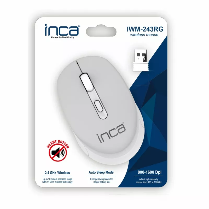 Hiir Inca IWM-243RG RF juhtmevaba optiline mõlemakäeline