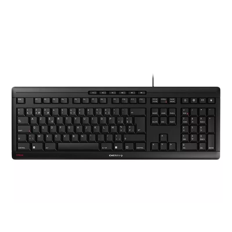 Klaviatuur CHERRY STREAM JK-8500BE-2 kontori USB AZERTY Belgia must