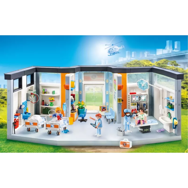 Mängufiguur Playmobil 70191 Mööbliga haigla tiib 297 tükki