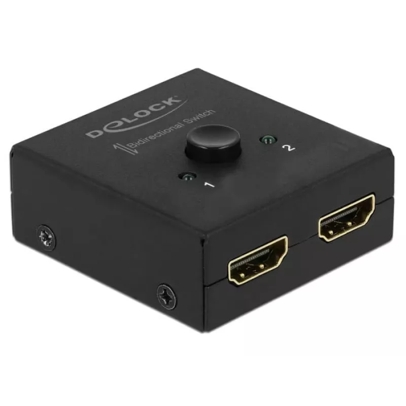 DeLock HDMI 2 - 1 kahesuunaline 4K 60 Hz kompaktne - Jaemüügikarp - Video/Heli lüliti - 2 x HDMI - Lauaarvuti (64072)
