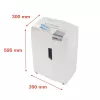 Paberipurustaja HSM 1033121 osakesteks 2 x 15 mm, 23 cm töölaius, 26 L korv, valge
