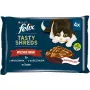 FELIX Tasty Shreds veise- ja kanalihaga - 4x 80g
